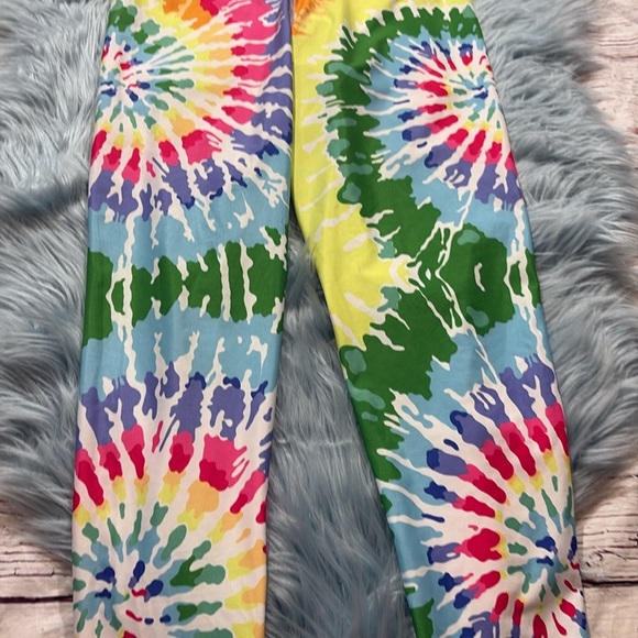 Feed Me Fight Me That 70’s Tie Dye Endurance Leggings sz XL - Picture 4 of 9